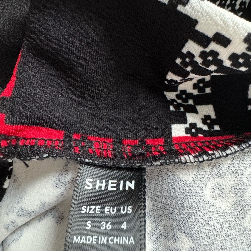 SHEIN Plaid High Neck Long Sleeve Dress - Picture 6 of 6